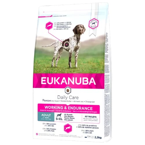 EUKANUBA DOG WORKING & ENDURANCE sausā barība suņiem Vista 19kg